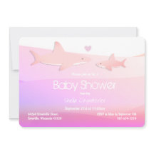 Cute Sharks and Ocean Rosa White