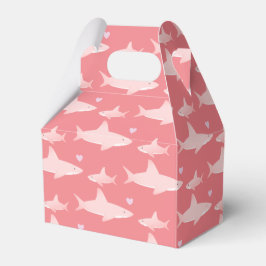 Cute Sharks Solid Rosa - bakgrund | Babyskor Presentaskar