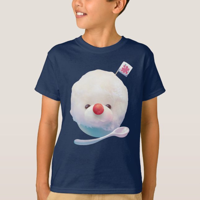 Cute Shaved Ice Hund T Shirt (Framsida)