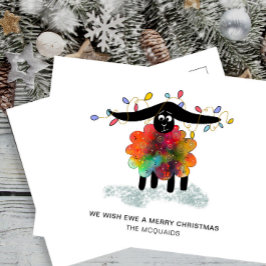 Cute Shee med julklapp Ljus Helg Vykort