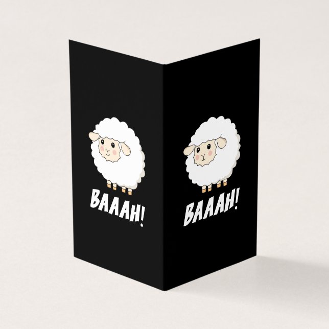 Cute Sheep Baah Kort (Utsida)