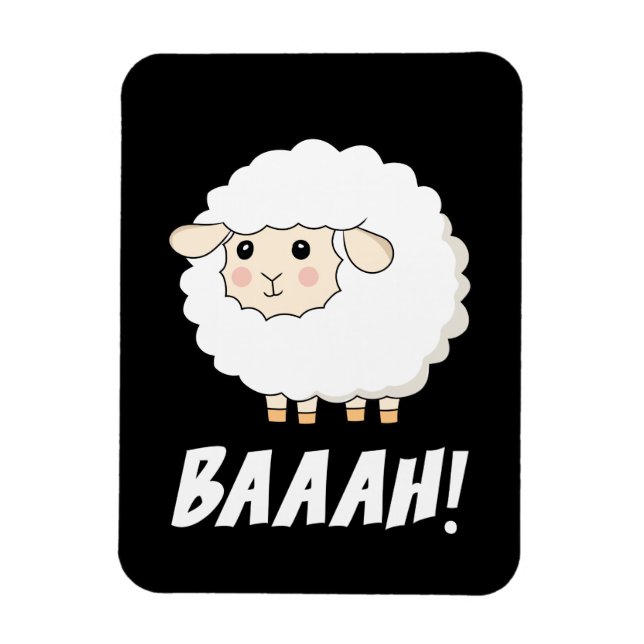 Cute Sheep Baah Magnet (Vertikal)