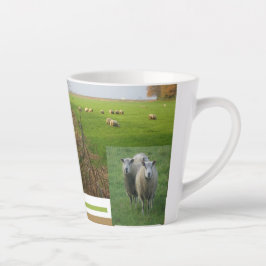Cute Sheep Collage Latte Mugg
