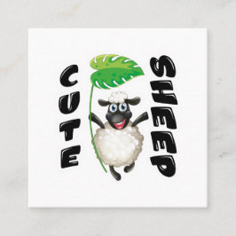 CUTE SHEEP FYRKANTIGT VISITKORT