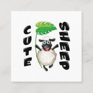 CUTE SHEEP FYRKANTIGT VISITKORT