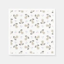 Cute Sheep Kids Boskap Barnyard Birthday Pappersservett