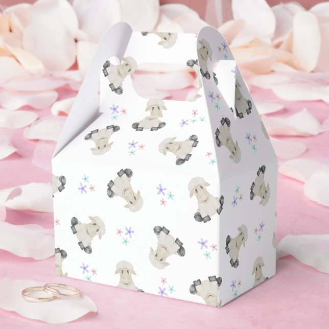 Cute Sheep Kids Boskap Barnyard Birthday Presentaskar (Bröllop)