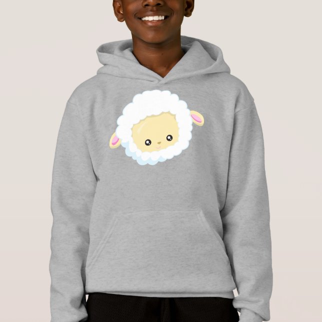 Cute Sheep, Little Sheep, Baby Sheep, White Sheep T Shirt (Framsida)