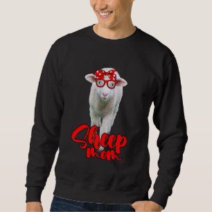 Cute Sheep Mamma Farmer Motheru2019s Day Lång Ärmad Tröja