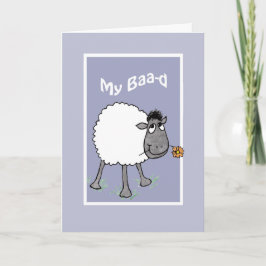 Cute Sheep, My Baa-d, tyvärr, apologikort Kort