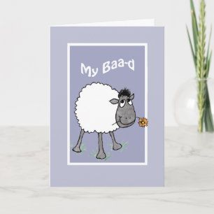 Cute Sheep, My Baa-d, tyvärr, apologikort Kort