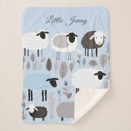 Cute Sheep Pastel Blue Färg Minimal Personlig