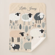 Cute Sheep Pastel Färg - minimal Personlig