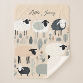 Cute Sheep Pastel Färg - minimal Personlig