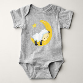 Cute Sheep, Sleeping Sheep, Måne, Stars, Sömnig T Shirt