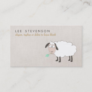 Cute Sheep Teckning Child's Visitkort