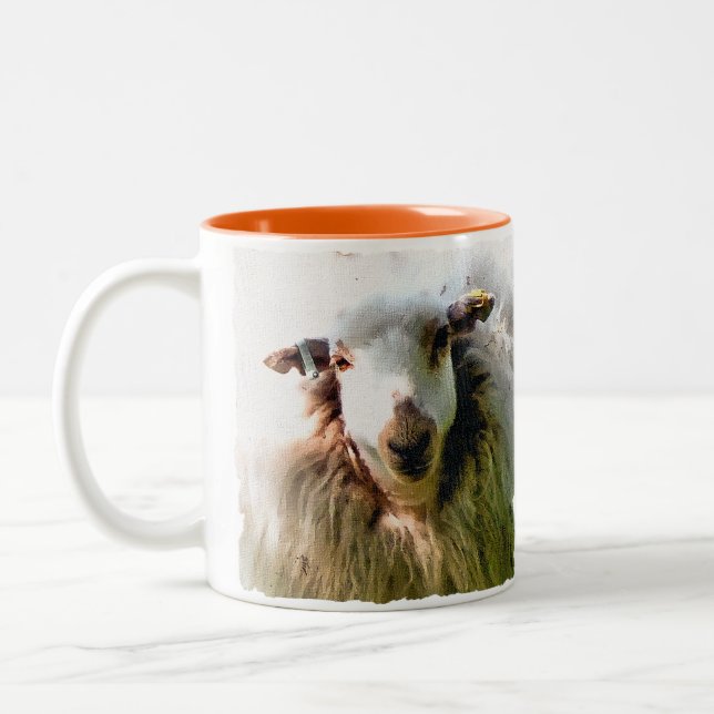 CUTE SHEEP Två-Tonad MUGG (Vänster)