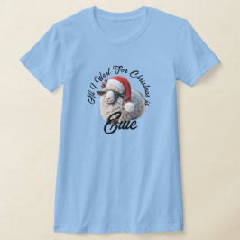 Cute Sheep Wearing Santa Hat jul T Shirt