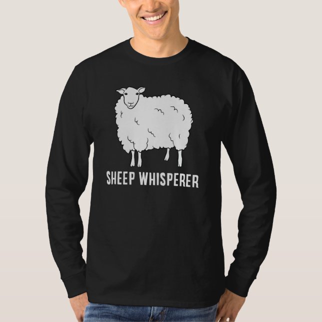 Cute Sheep Whisperer Farmer Får Farmer Kärlek Får T Shirt (Framsida)