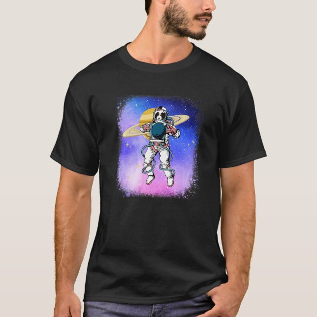 Cute Sheepadoodle Hund & Astronaut Helmet Galaxy O T Shirt (Framsida)