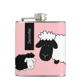 Cute Sheeps Illustration Black and White på Fickplunta