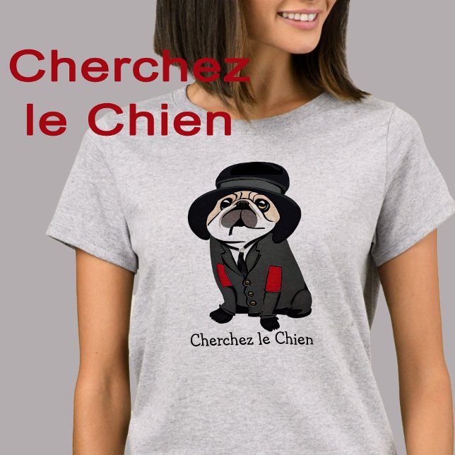 Cute Sherlock Pug Hund älskare Hobo Photo T Shirt (Skapare uppladdad)