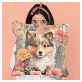 Cute Shetland Sheepdog Puppy Kudde