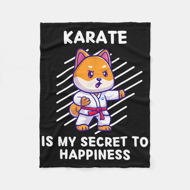 Cute Shi Inu Karate är min hemlighet att lyckönska Fleecefilt (Framsidan)