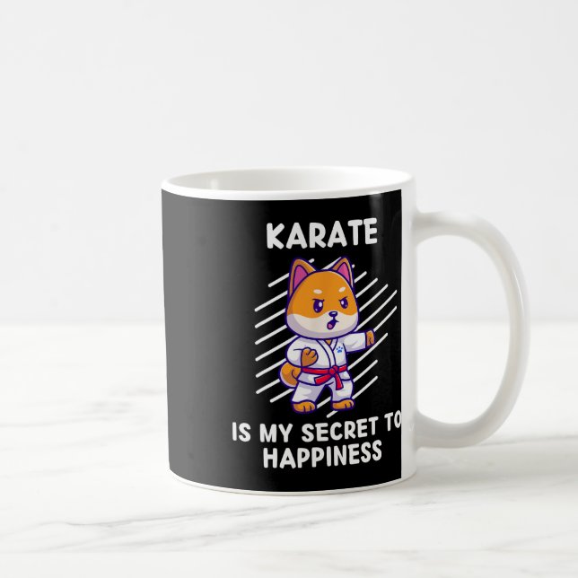 Cute Shi Inu Karate är min hemlighet att lyckönska Kaffemugg (Höger)