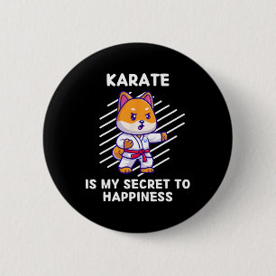 Cute Shi Inu Karate är min hemlighet att lyckönska Knapp