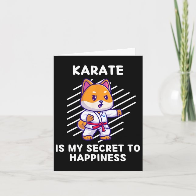 Cute Shi Inu Karate är min hemlighet att lyckönska Kort (Framsida)