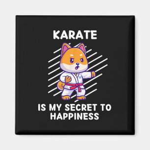 Cute Shi Inu Karate är min hemlighet att lyckönska Magnet