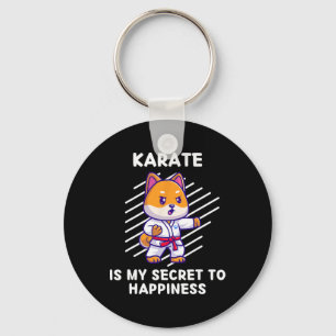 Cute Shi Inu Karate är min hemlighet att lyckönska Nyckelring
