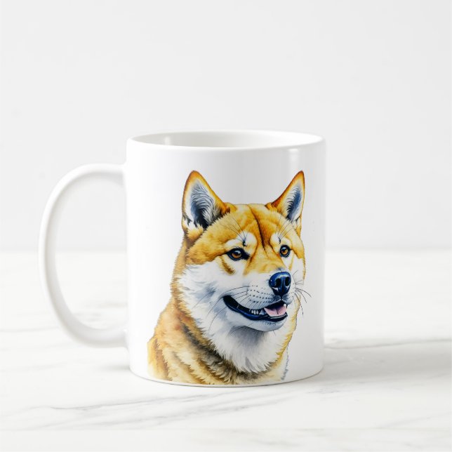 Cute Shia Inu Hund aveln Kaffemugg (Vänster)