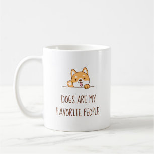 Cute Shiba Inu Corgi Hund Peeking ovan citat Kaffemugg