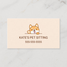 Cute Shiba Inu Corgi Hund Pet Sitta Service Visitkort