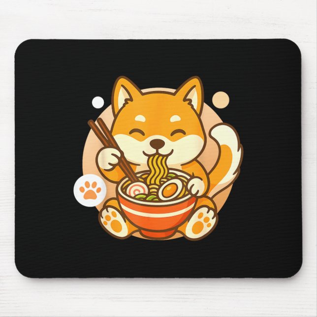 Cute Shiba Inu Dog Ramen Noodles Bowl Anime Kawaii Musmatta (Framsidan)