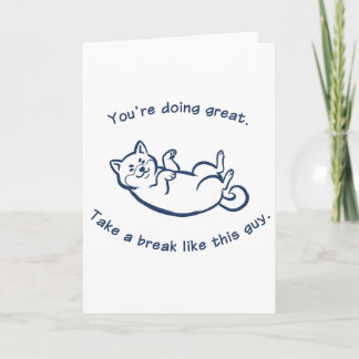 Cute Shiba Inu Encouragement Greeting Card Kort