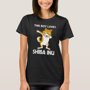 Cute Shiba Inu for Boys Kids Japan Raring Animal T Shirt