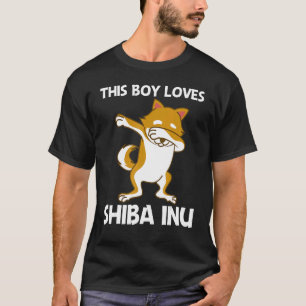 Cute Shiba Inu for Boys Kids Japan Raring Animal T Shirt