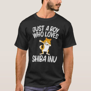 Cute Shiba Inu for Boys Kids Japan Raring Animal T Shirt