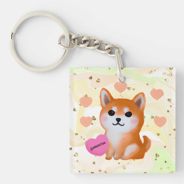 Cute Shiba Inu Hearts | för Hund älskare (Framsidan)