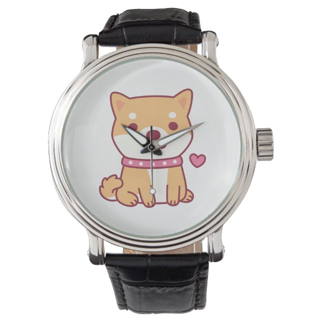 Cute Shiba Inu Hund Armbandsur (Framsida)