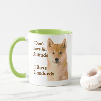 Cute Shiba Inu Hund Attitude and Standards Mugg