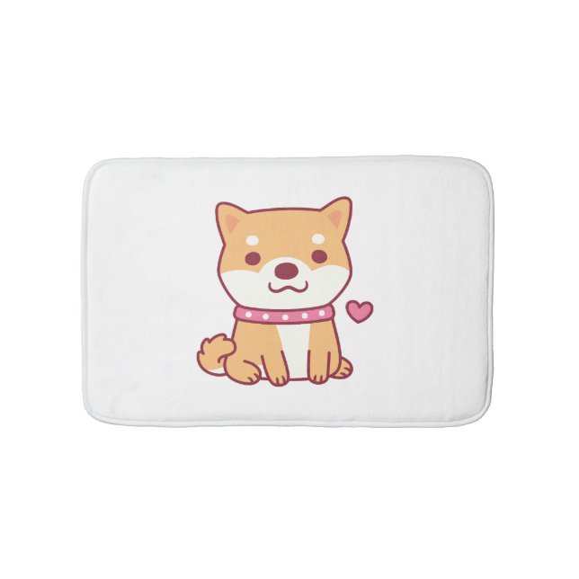 Cute Shiba Inu Hund Badrumsmatta (Framsidan)