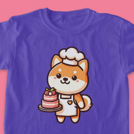 Cute Shiba Inu Hund Cake Baker T Shirt