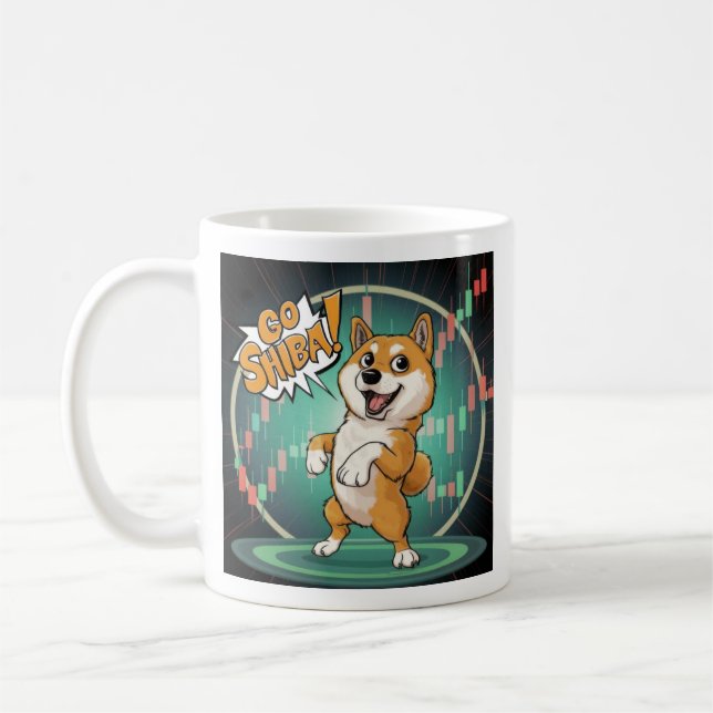Cute Shiba Inu Hund Kaffemugg (Vänster)
