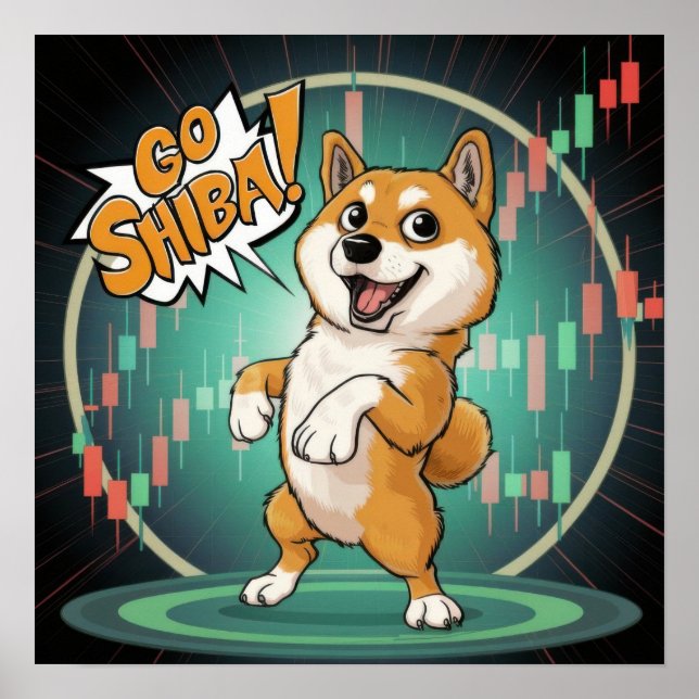 Cute Shiba Inu Hund Poster (Framsidan)