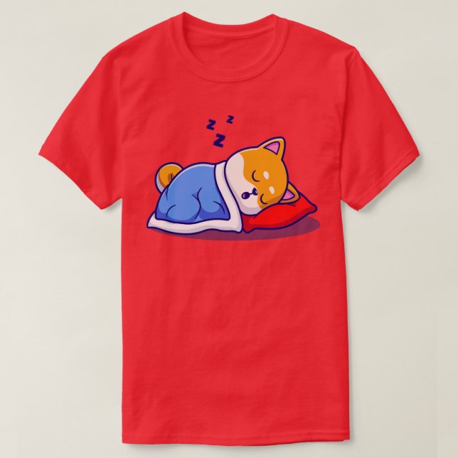 Cute Shiba Inu-Hund som lyfter med pån och blanka T Shirt (Design framsida)