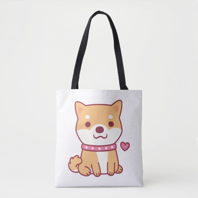 Cute Shiba Inu Hund Tygkasse (Framsida)